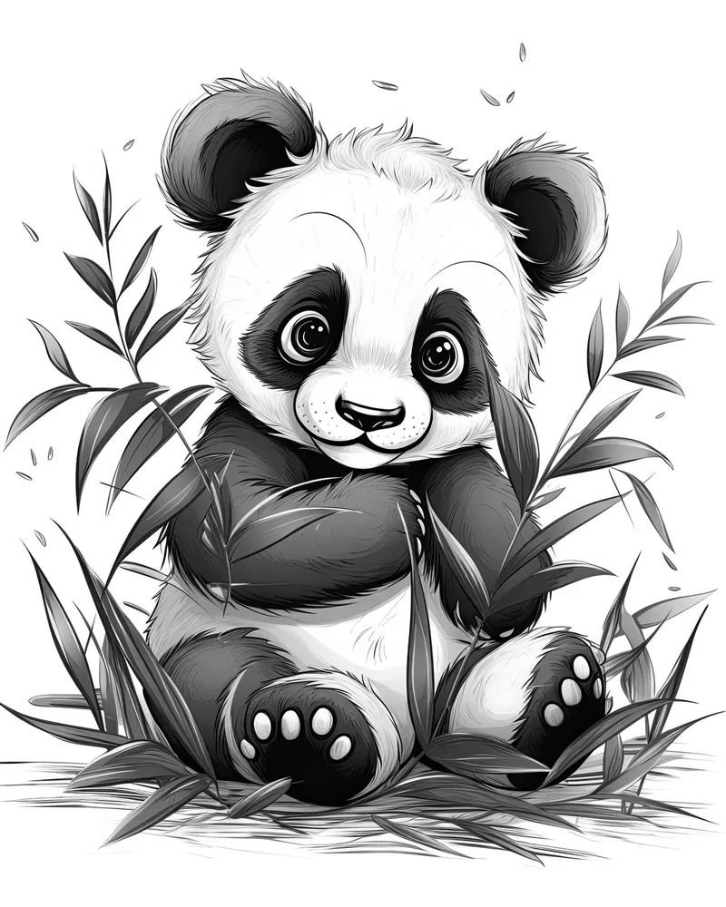 Image Panda image beautiful image beautiful image beautiful image beautiful image beautiful - Cute baby panda sitting set design on a white background. Black ...