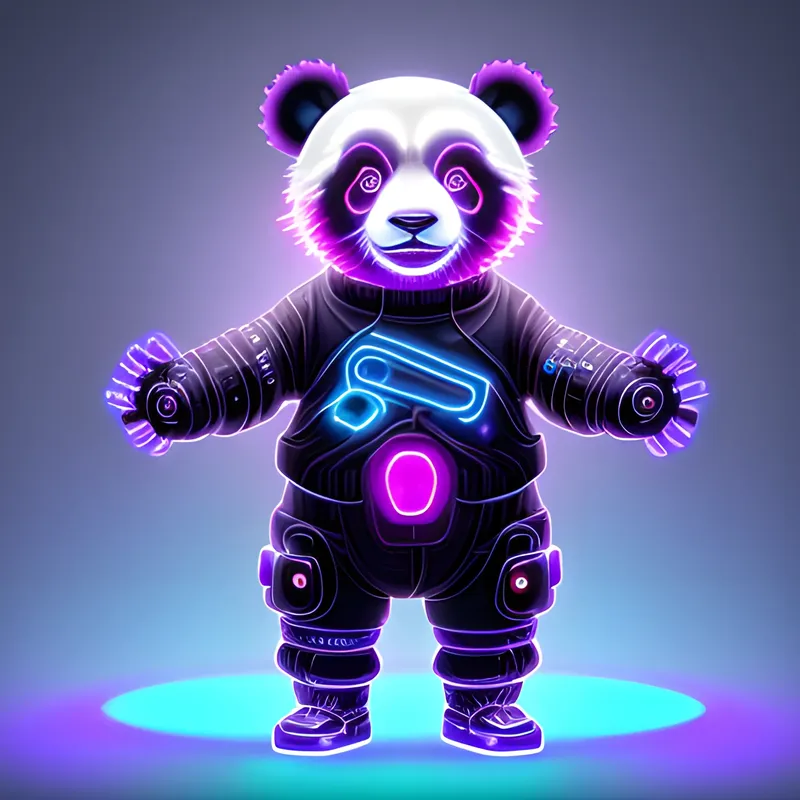 Image Panda image beautiful image beautiful image beautiful image beautiful image beautiful image beautiful - a beautiful full body of a cute cyberpunk panda with bioluminesc ...