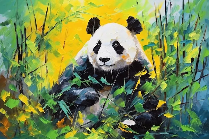 Image Panda image beautiful image beautiful image beautiful image beautiful image beautiful image beautiful - Beautiful painting of a panda resting under the trees in the ...