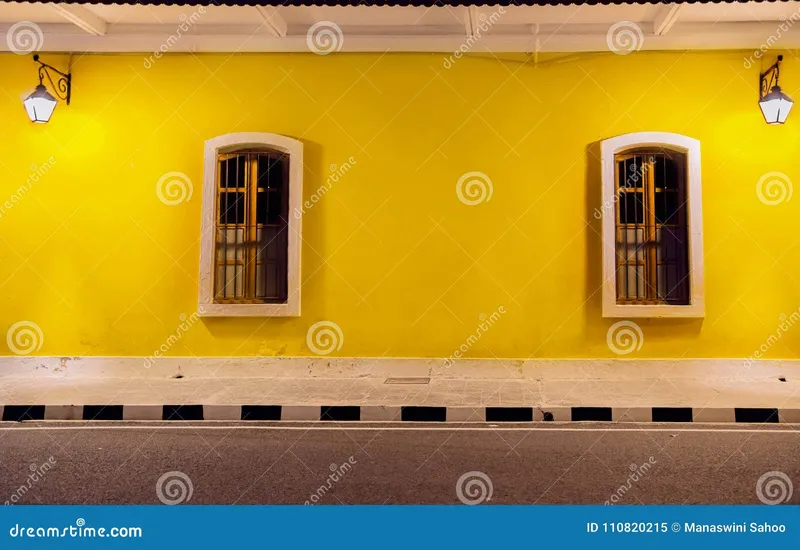 Image Pondicherry - French Colonial Town image beautiful image beautiful image beautiful image beautiful image beautiful image beautiful image beautiful image beautiful - Beautiful Wall at French Colony, Pondicherry. Stock Image - Image ...