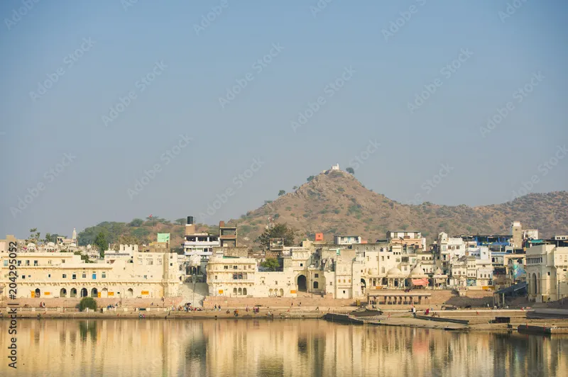 Image Pushkar - Sacred Lake image beautiful image beautiful image beautiful - Beautiful Pushkar skyline and sacred lake (Sagar). Rajasthan ...