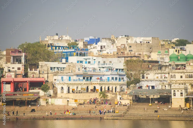 Image Pushkar - Sacred Lake image beautiful image beautiful image beautiful - Beautiful Pushkar skyline and sacred lake (Sagar). Rajasthan ...