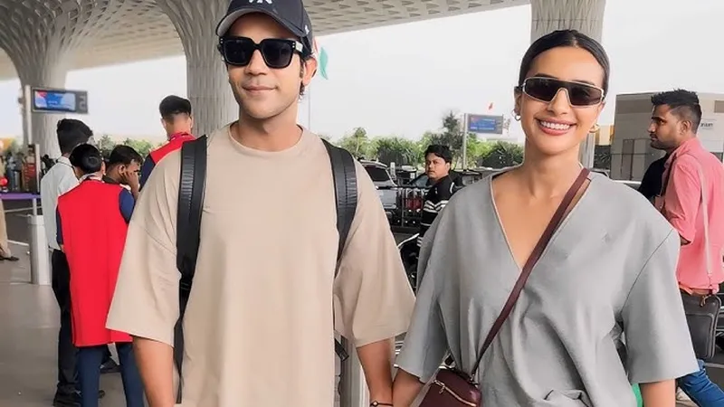 Image Rajkummar Rao image beautiful image beautiful - Rajkumar Rao With Beautiful Wife Patralekha Spotted At Airport ...