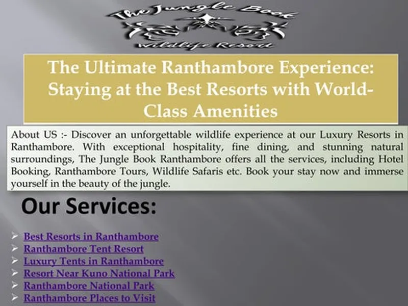 Image Ranthambore - Safari Experience image beautiful image beautiful image beautiful image beautiful - The Ultimate Ranthambore Experience: Staying at the Best Resorts ...