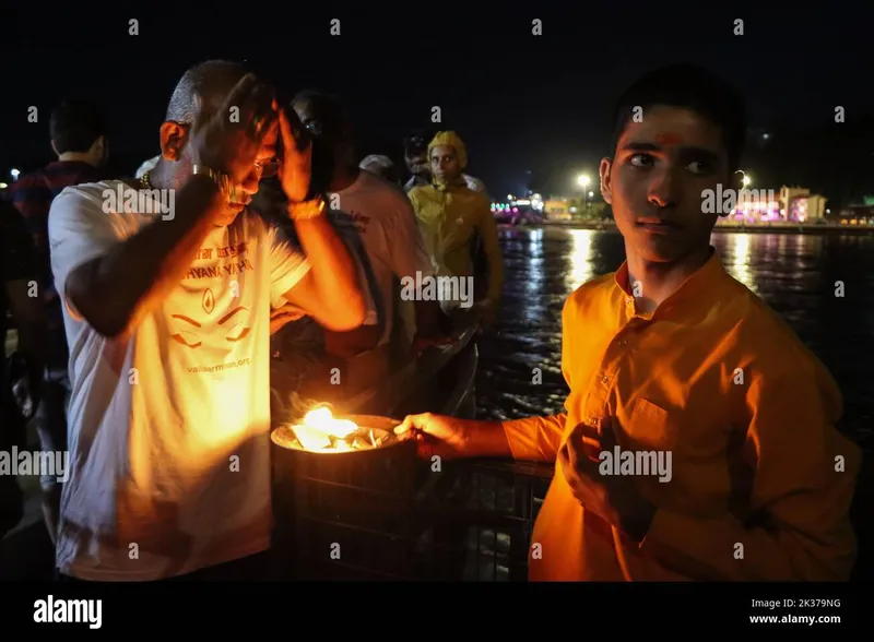 Image Rishikesh - Ganga Aarti image beautiful image beautiful image beautiful image beautiful image beautiful image beautiful image beautiful - September 23, 2022, Rishikesh, Uttarakhand, India: A young ...