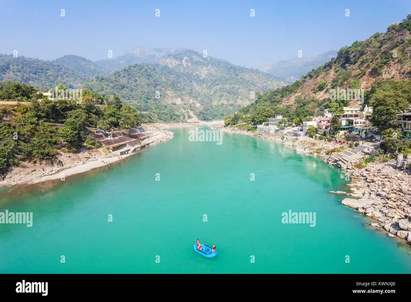 Image Rishikesh - Yoga Capital of the World image beautiful image beautiful - Rishikesh aerial view, India. It is known as the Gateway to the ...