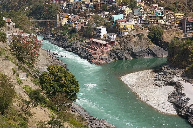 Image Rudra Prayag - Confluence of Rivers image beautiful - Panch Prayag - Wikipedia