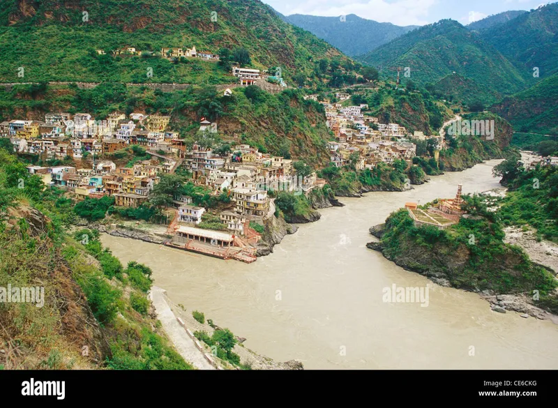 Image Rudra Prayag - Confluence of Rivers image beautiful - River village uttarakhand india hi-res stock photography and ...