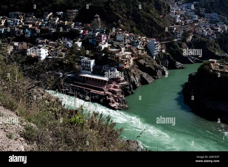 Image Rudra Prayag - Confluence of Rivers image beautiful - Garhwal town hi-res stock photography and images - Alamy