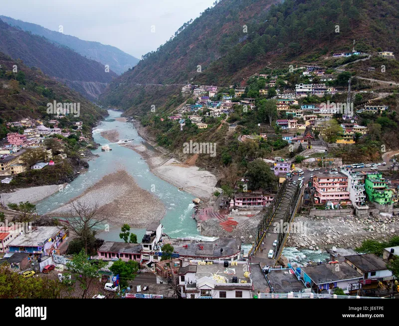 Image Rudra Prayag - Confluence of Rivers image beautiful image beautiful - Alaknanda bridge hi-res stock photography and images - Alamy