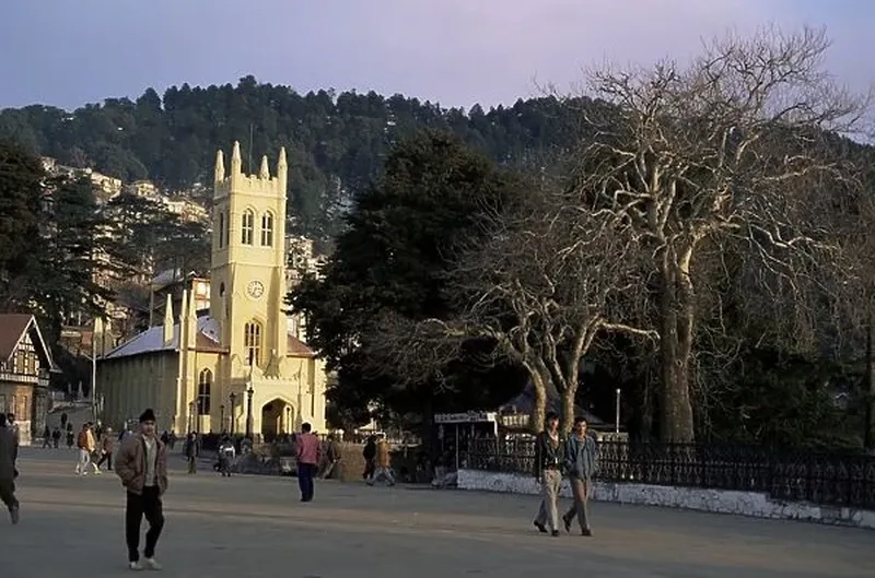 Image Shimla - Summer Capital image beautiful - The Mall Square and Christ Church, Simla (Shimla) Our beautiful ...