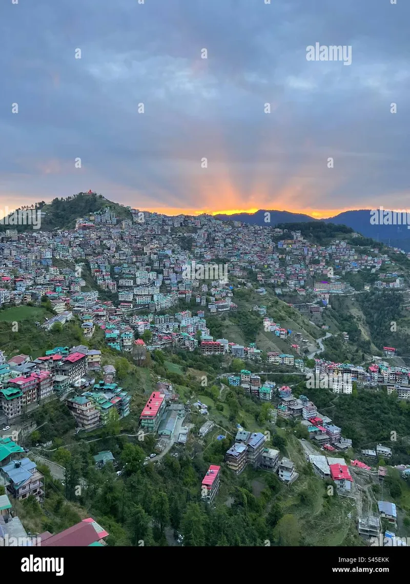 Image Shimla - Summer Capital image beautiful - Scenic morning sunrise view of “Shimla” the summer capital of ...