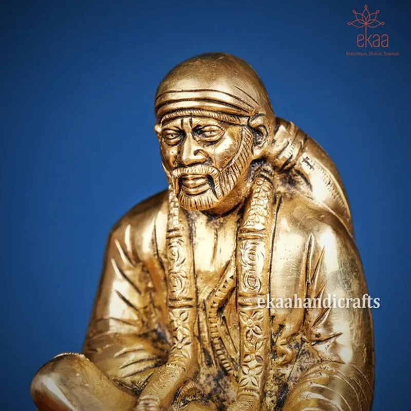 Image Shirdi - Sai Baba Temple image beautiful - Sai Baba Statue Brass , 7 Inch Shirdi Sai Baba, Hindu Indian God ...