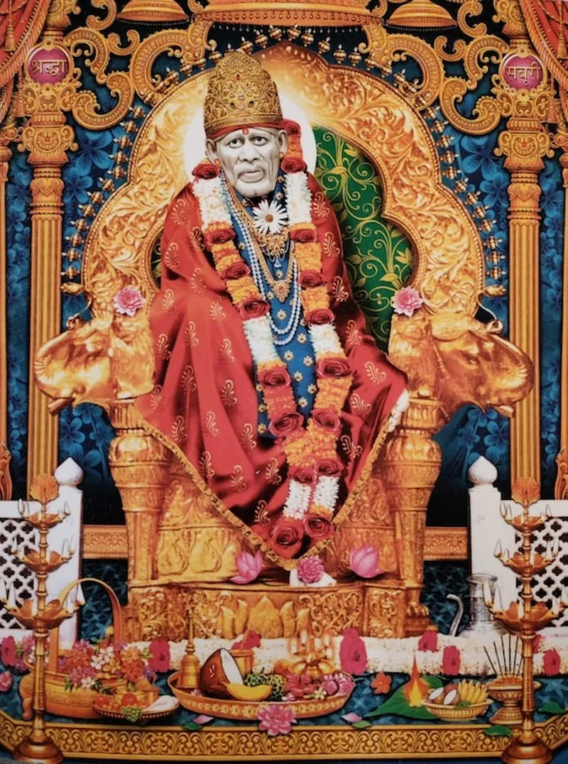 Image Shirdi - Sai Baba Temple image beautiful - Original & Rare Shirdi Sai Baba Sitting on Sighasn Beautiful ...