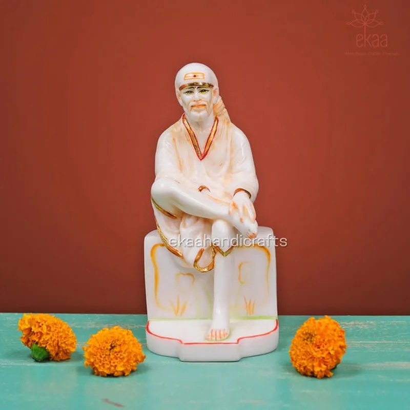 Image Shirdi - Sai Baba Temple image beautiful image beautiful image beautiful image beautiful - Sai Baba Statue Cultured Marble , 8.5in Shirdi Sai Baba, Hindu ...