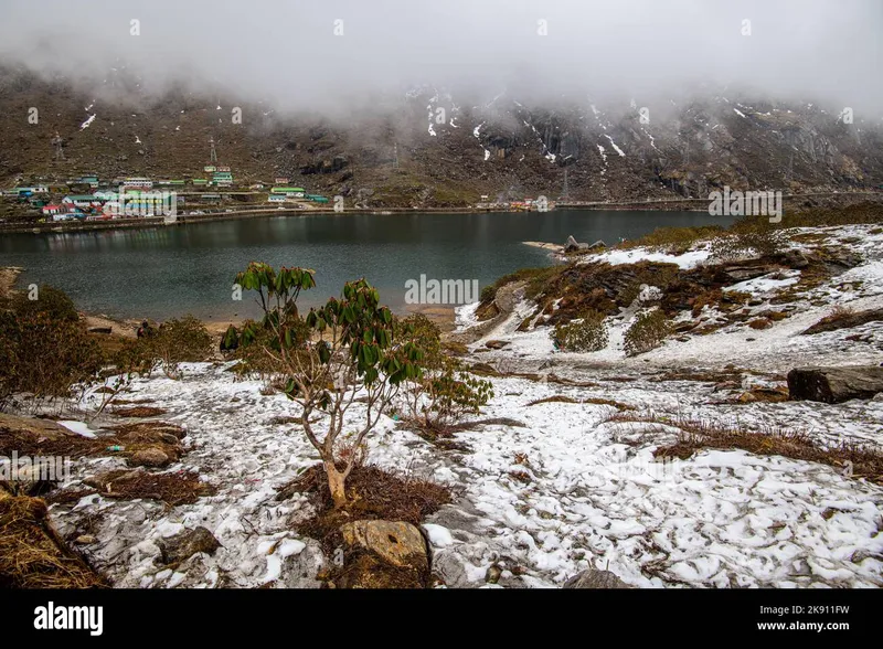 Image Sikkim - Tsomgo Lake image beautiful image beautiful - Beautiful view of mountain range with snow clad at Tsomgo (Changu ...