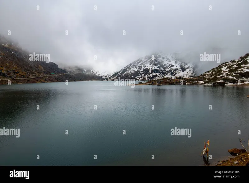 Image Sikkim - Tsomgo Lake image beautiful image beautiful - A beautiful view of the Tsomgo Lake in Sikkim, India on a gloomy ...