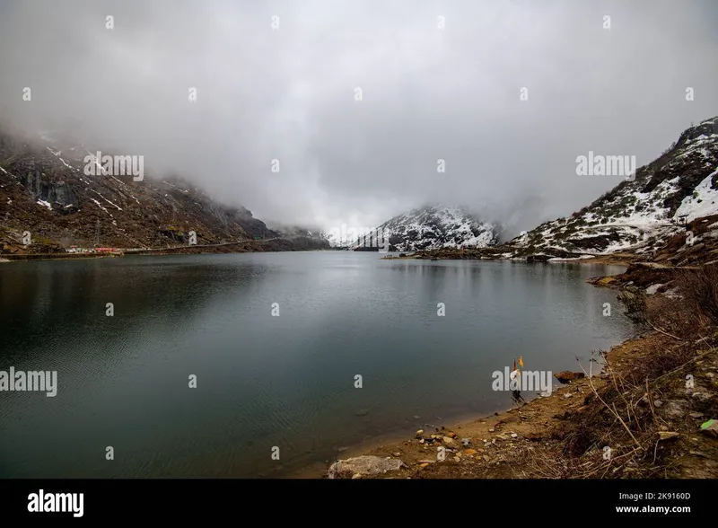 Image Sikkim - Tsomgo Lake image beautiful image beautiful - A beautiful view of the Tsomgo Lake in Sikkim, India on a gloomy ...