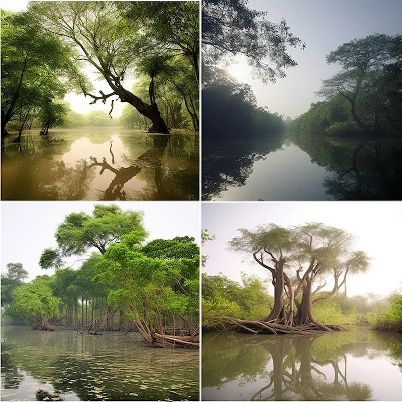 Image Sundarbans - Mangrove Forest image beautiful image beautiful image beautiful - Beautiful trees of south Sundarbans forest Generative AI | Premium ...