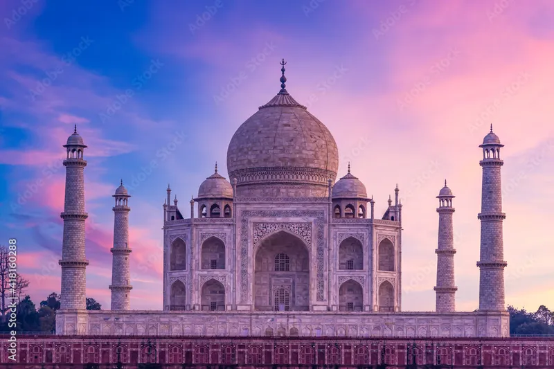 Image Taj Mahal - Agra image beautiful - Taj Mahal ivory white marble mausoleum in the Indian city of Agra ...