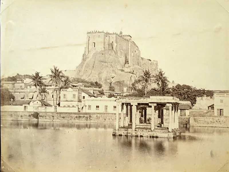 Image Trichy (Tiruchirappalli) - Rock Fort image beautiful image beautiful - Tiruchirappalli Rock-Fort, 1870 Photo - Past-India