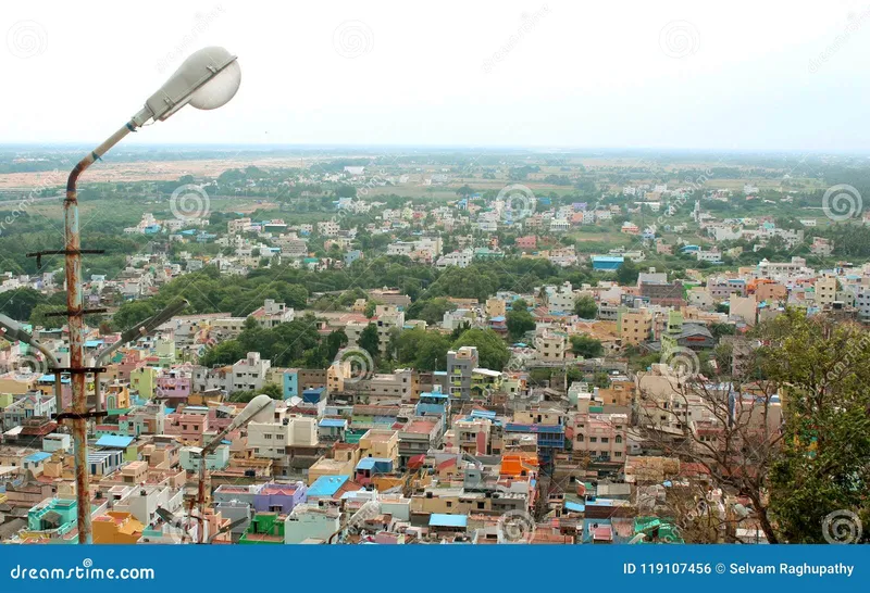 Image Trichy (Tiruchirappalli) - Rock Fort image beautiful image beautiful image beautiful image beautiful image beautiful - Street Light with City Houses in the Trichirappalli Rockfort ...