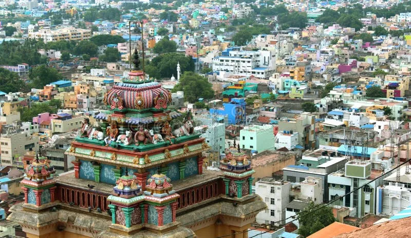 Image Trichy (Tiruchirappalli) - Rock Fort image beautiful image beautiful image beautiful image beautiful image beautiful image beautiful image beautiful image beautiful image beautiful - Beautiful View of the Tower Top with City Houses in the ...