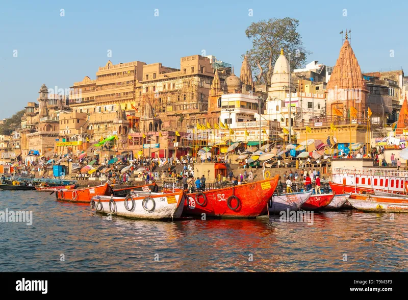 Image Varanasi - Ghats of the Ganges image beautiful image beautiful image beautiful - Varanasi, India, 23 March 2019 - Varanasi Ganges river ghat with ...