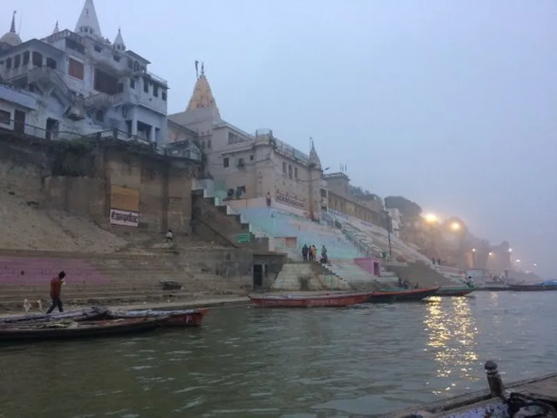 Image Varanasi - Ghats of the Ganges image beautiful image beautiful image beautiful image beautiful image beautiful - Our guide, Pappu (2nd from L) expertly navigated the narrow ...